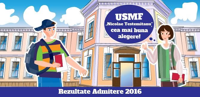 Rezultatele finale ale concursului de admitere 2016 Rezultatele finale ale concursului de admitere 2016